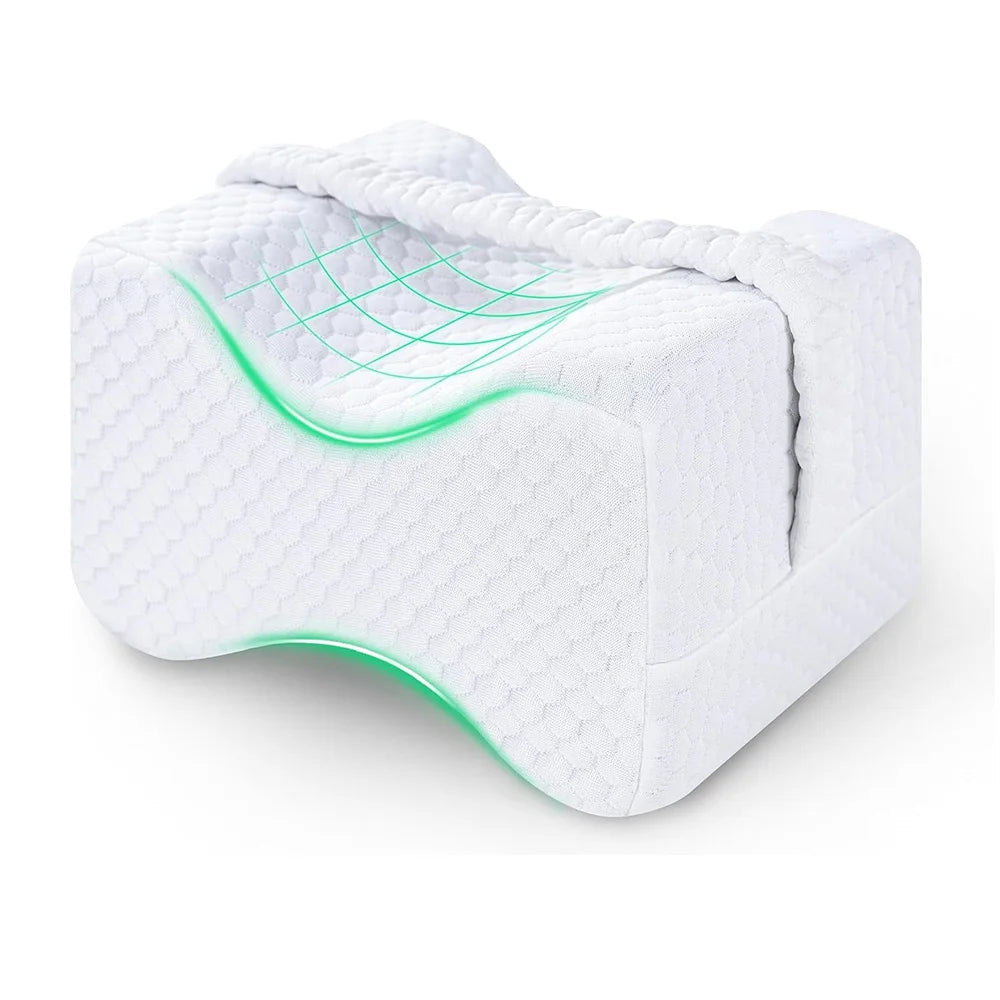 Knee Pillow for Side Sleepers with Straps Soft Memory Foam Leg & Knee Pillow memory foam leg pillow for side sleepers