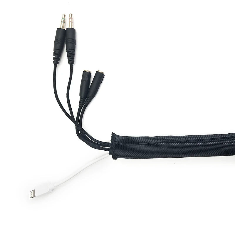 Cable Sleeve Self Closing PET Braided Expandable Auto Line Management Overlaps Flexible Loom Split Pipe Tube Wire Wrap