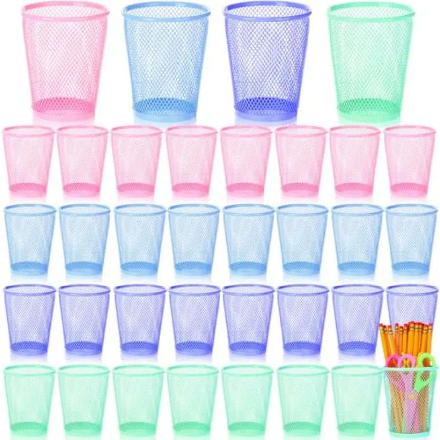 sherr-12-pcs-mesh-pen-holder-back-to-school-supplies-bulk-pastel-pencil-cup-holder-for-classroom-cute-pencil-organizer-desk-acc