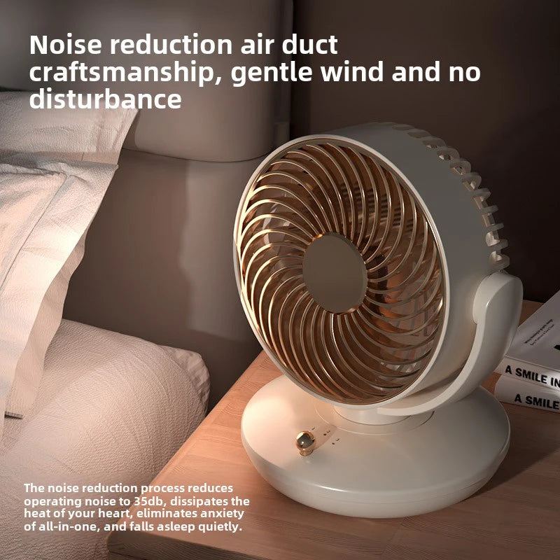 6’’ Desk Fan Portable USB Table Fan 3 Speed Settings 300° Tilt & 120° Oscillation Quiet Air Circulator for Home Office