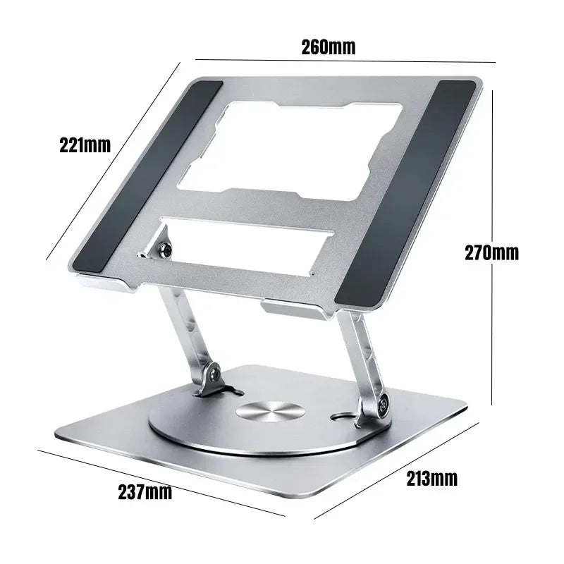 360° Rotatable Laptop Holder Aluminum Alloy Anti Slip Breathable Desktop Flat Stand For iPad Galaxy Tab Macbook Book