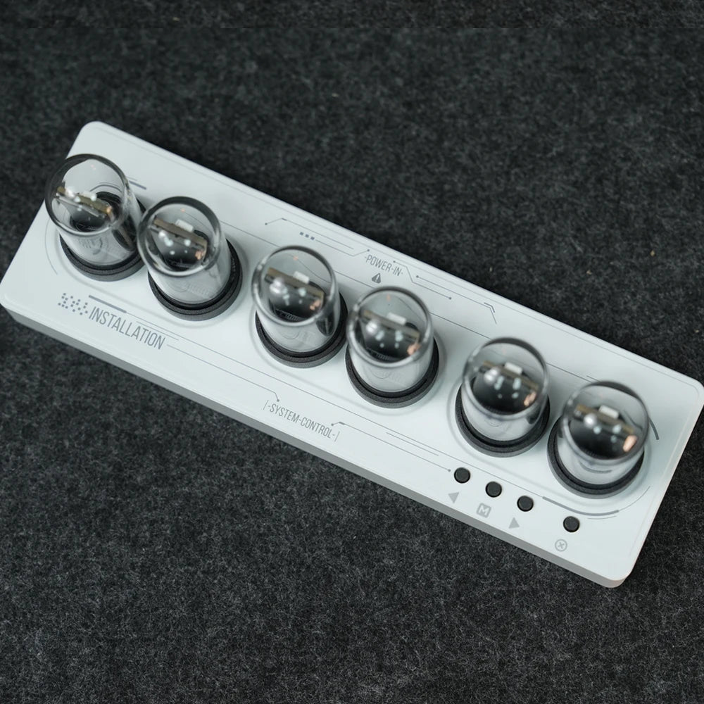 WIFI Control IPS Nixie Tube Alarm Clock with Colorful RGB Lights for Game Room Decoration.DIY Clock Faces