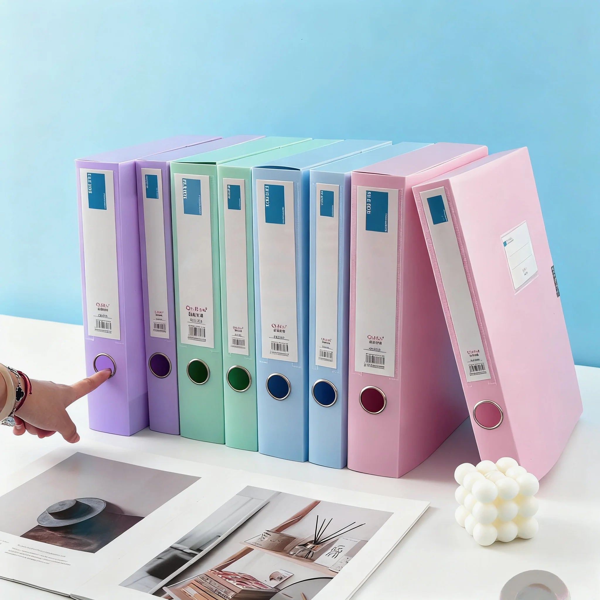 [Pack of 12] Thickened A4 File Boxes/Document Boxes Data Folders Office Supplies Storage Boxes