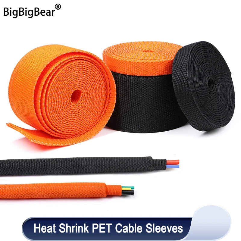 1-50m-new-braided-cable-sleeve-pet-heat-shrink-tube-insulation-flam-retardant-shrinkable-wrap-sheath-wire-organizer-protection
