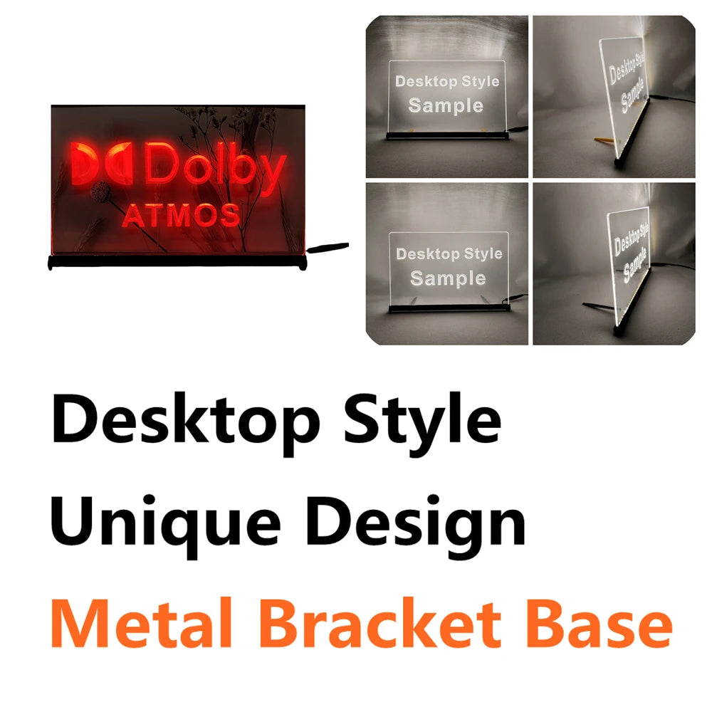 Dolby Atmos LED Neon Sign-3D Carving Wall Art for Home,Room,Bedroom,Office,Farmhouse Decor - Red-Z / EU-30x20cm