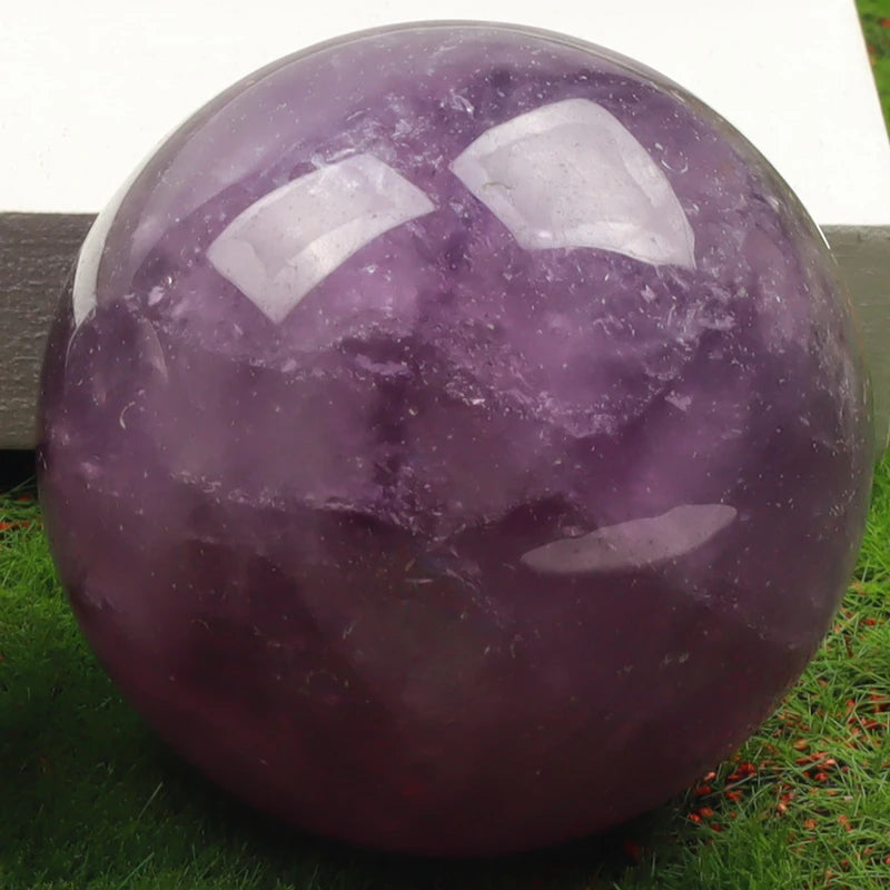 43mm Big Amethyst Massage Ball Natural Stone Cryatal Mineral Sphere Hand Foot Massage Tool Product Skin Care health