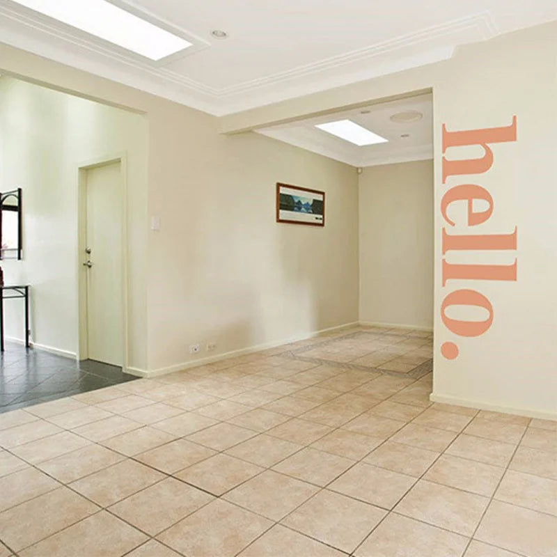 Hello Quotes Wall Sticker Vinyl Home Decor Living Room Bedroom Office Bussines Door Decals Window Decal Murals