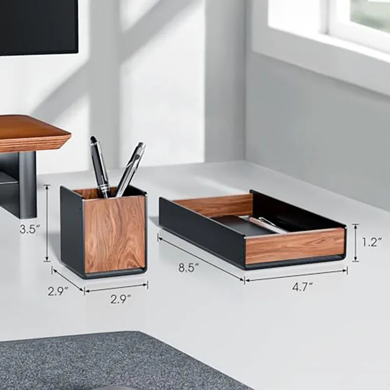 Wholesale Fctory Price Environmentally Portable Folding Creative Multifunctional Wooden Walnut Pen Holder Storage Box