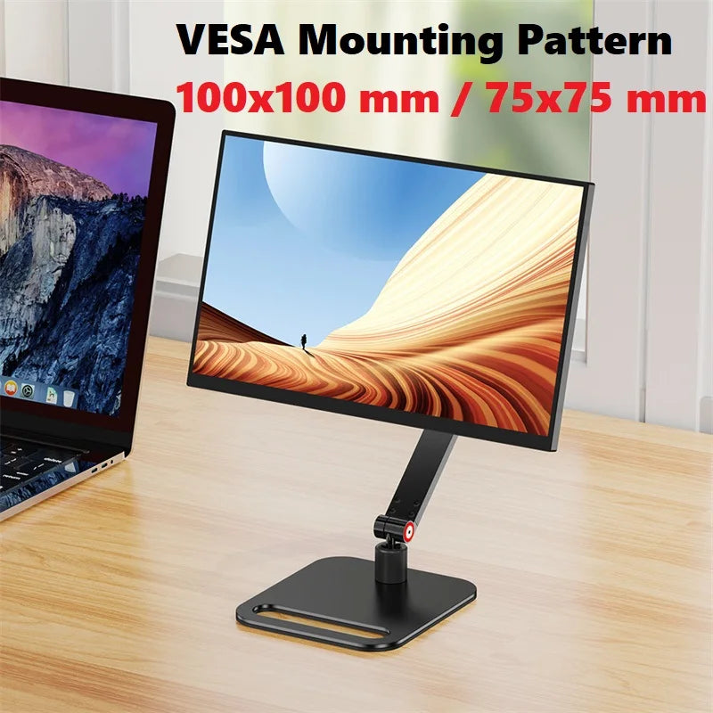 Portable Monitor Base Universal 14’’-24’’ Vesa Mounted Lcd Touch Screen Holder Folding Screen Display Stand Bracket