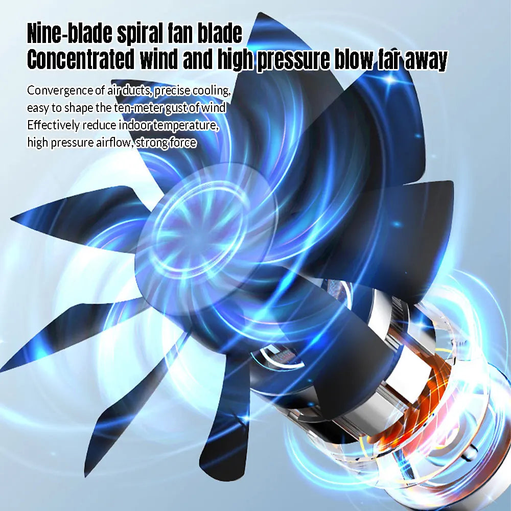 Mini Cold Airconditioner Fan 2-Speed 1800mHA Humidifier Mist Cooler USB Charging 500ml Water Tank Cooler for Home