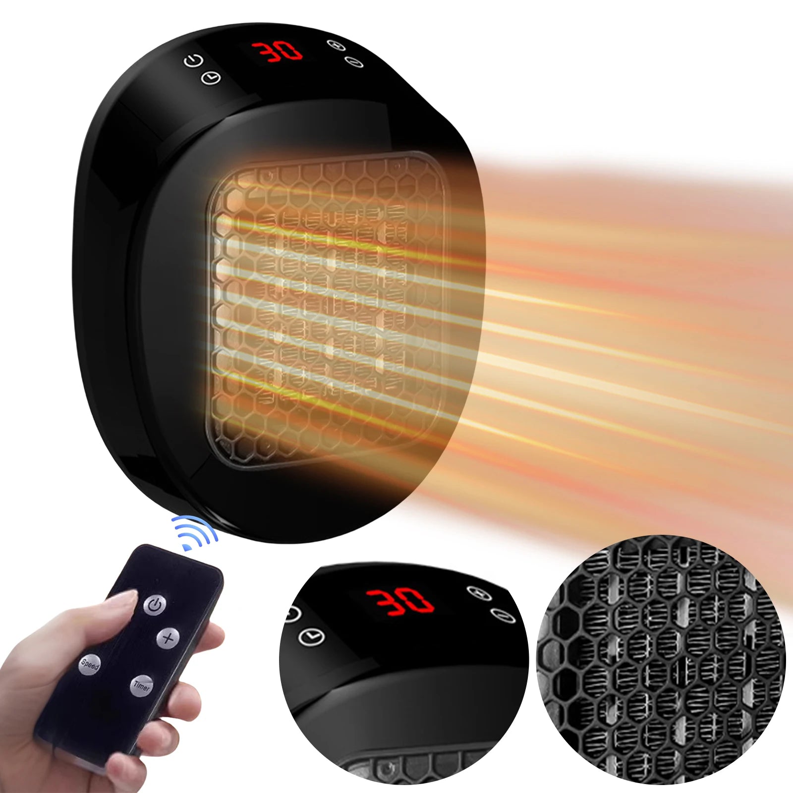 plug-in-heater-600w-wall-outlet-space-heater-with-remote-12h-timer-portable-electric-heater-for-bathroom-office-bedroom-home