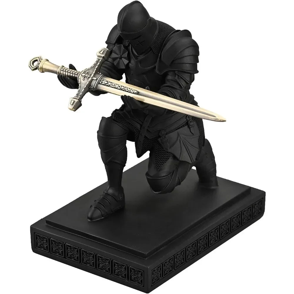 Armored Warrior Knight Pen holder desk organizer and accessory resin pen holder paper town with a cool letter opener