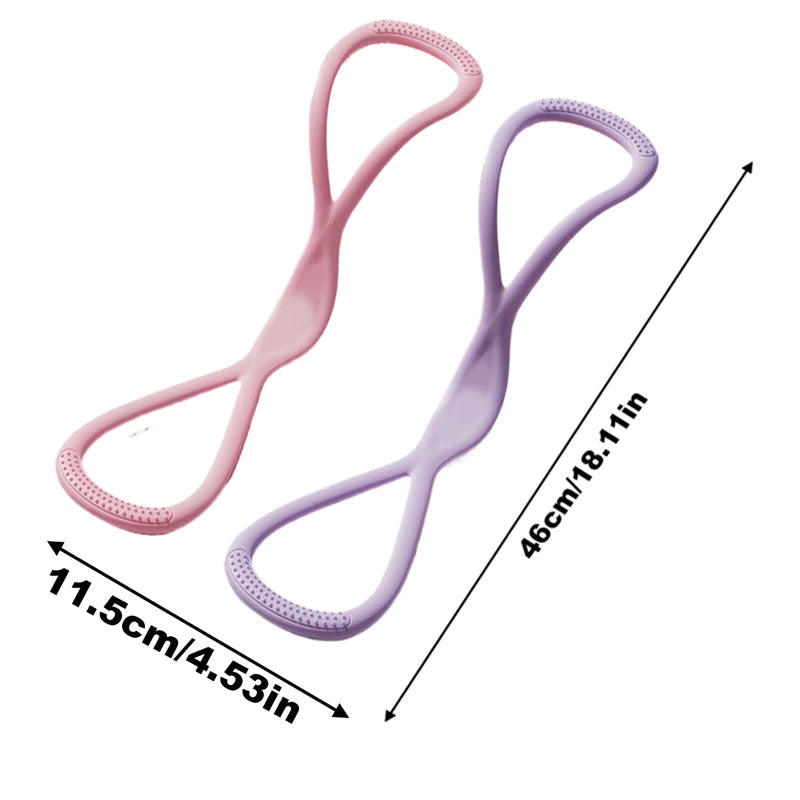 Resistance Bands 8-Shaped Stretcher For Fitness Back Shaping elastic Band Open Shoulder Stretching Band for Shoulder