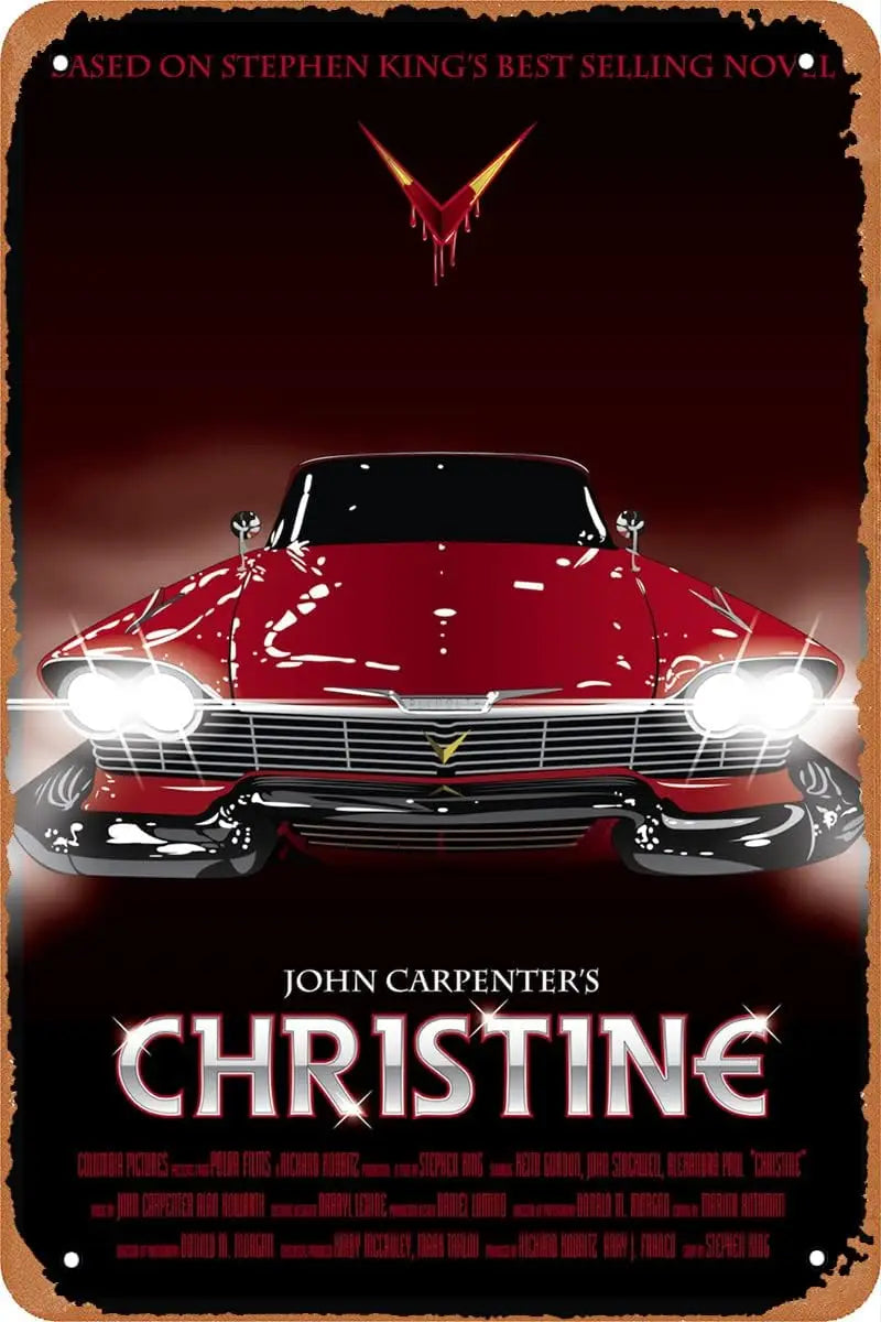 Christine Movie Poster Retro Metal Sign Vintage Tin for Wall Decor Cafe Bar Office Home Art Gift - 20x30cm