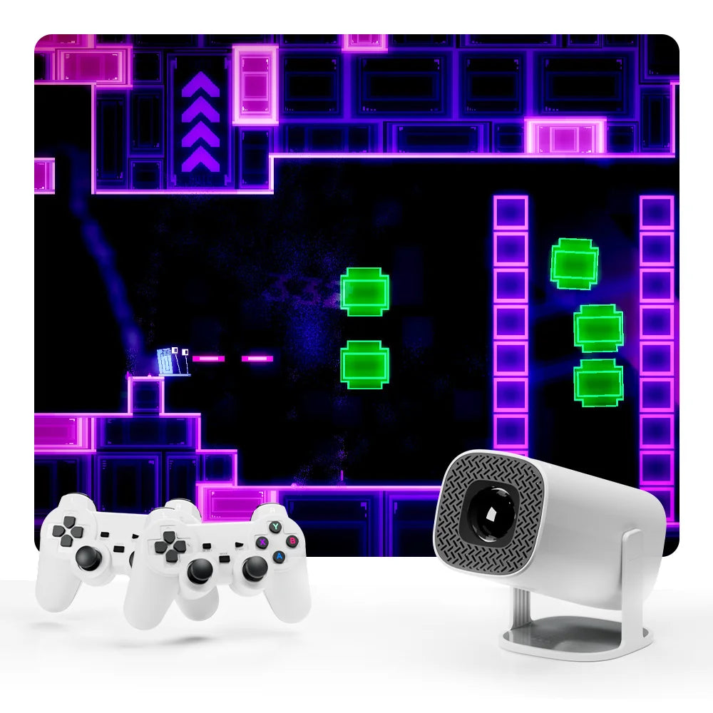3D Game Projector P30MAX Retro Video Game Console Wireless Controller 4K ULTRA HD plug and play Android11 BT5.0 720P