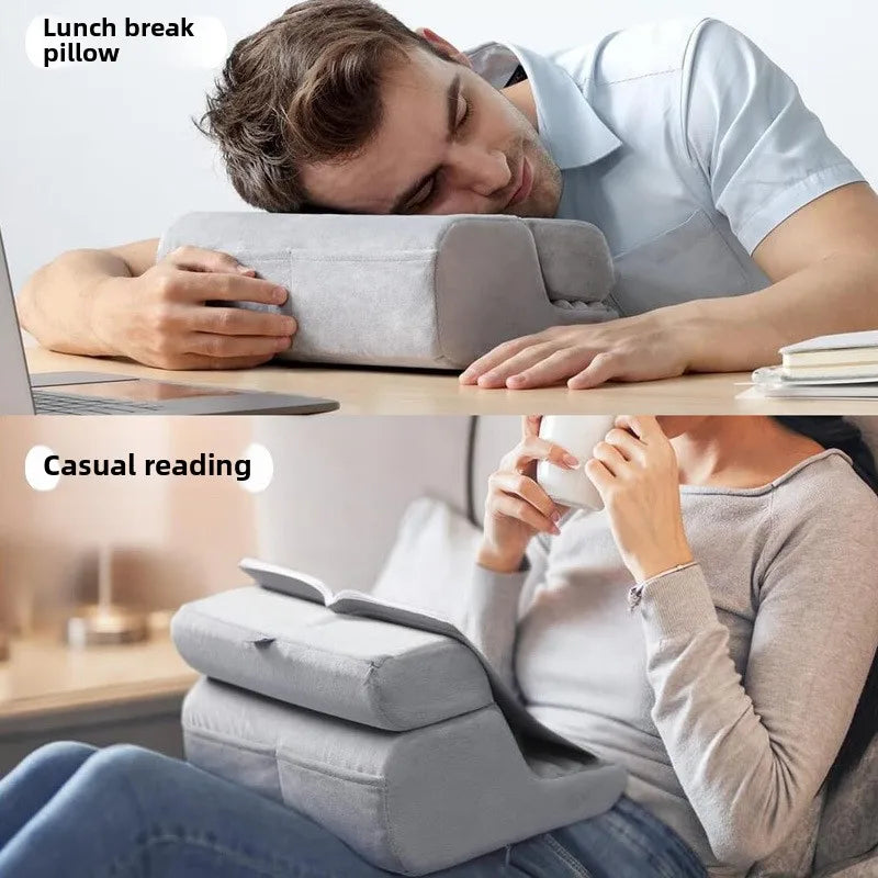 Ergonomic Tablet Stand Pillow for Comfortable Hands-free Reading and Watching TV in Bed