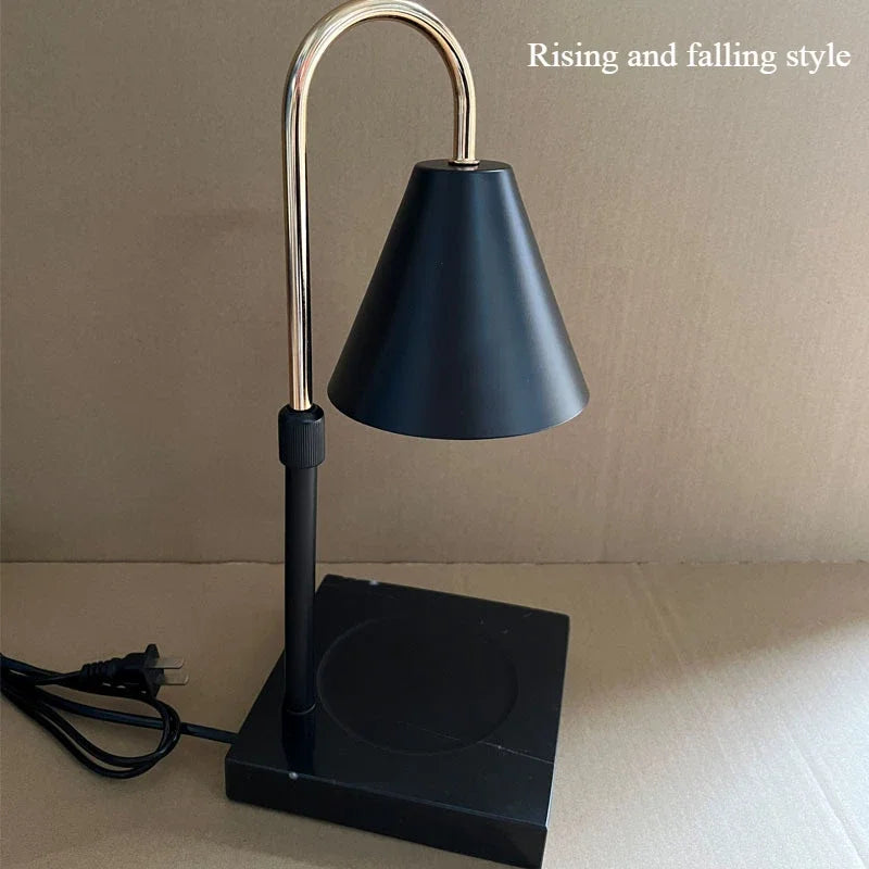 Aromatherapy Candle Lamp Retro Nostalgic Marble Molten Wax Lamp Household Creative Plug-in Dimming Candlestick Desk