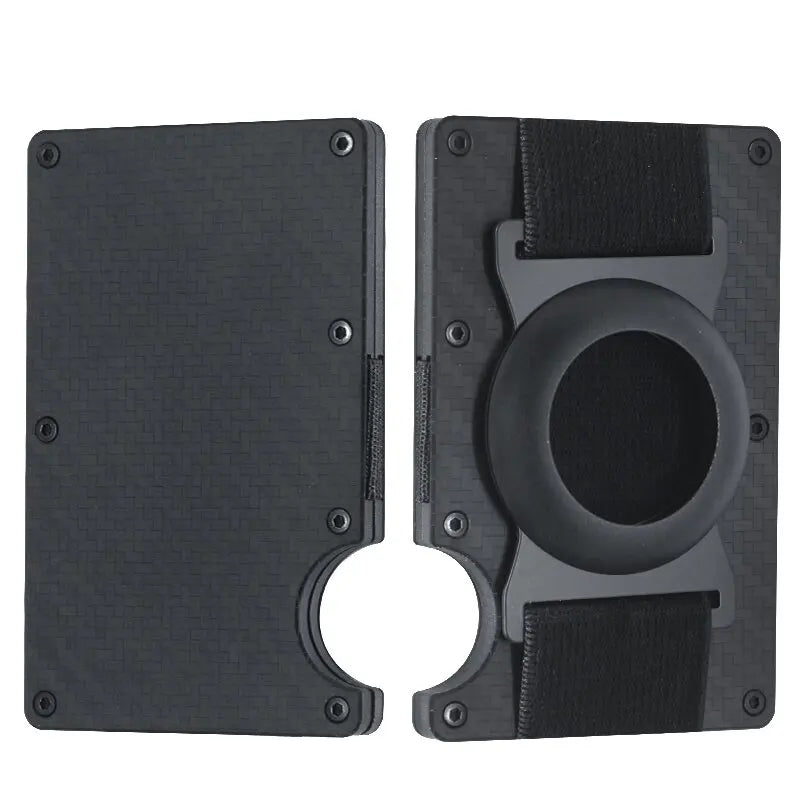 Men Metal Wallet AirTag Holder Aluminum Credit Card Holder Wallet RFID Blocking Slim Wallet for Minimalist Carteira