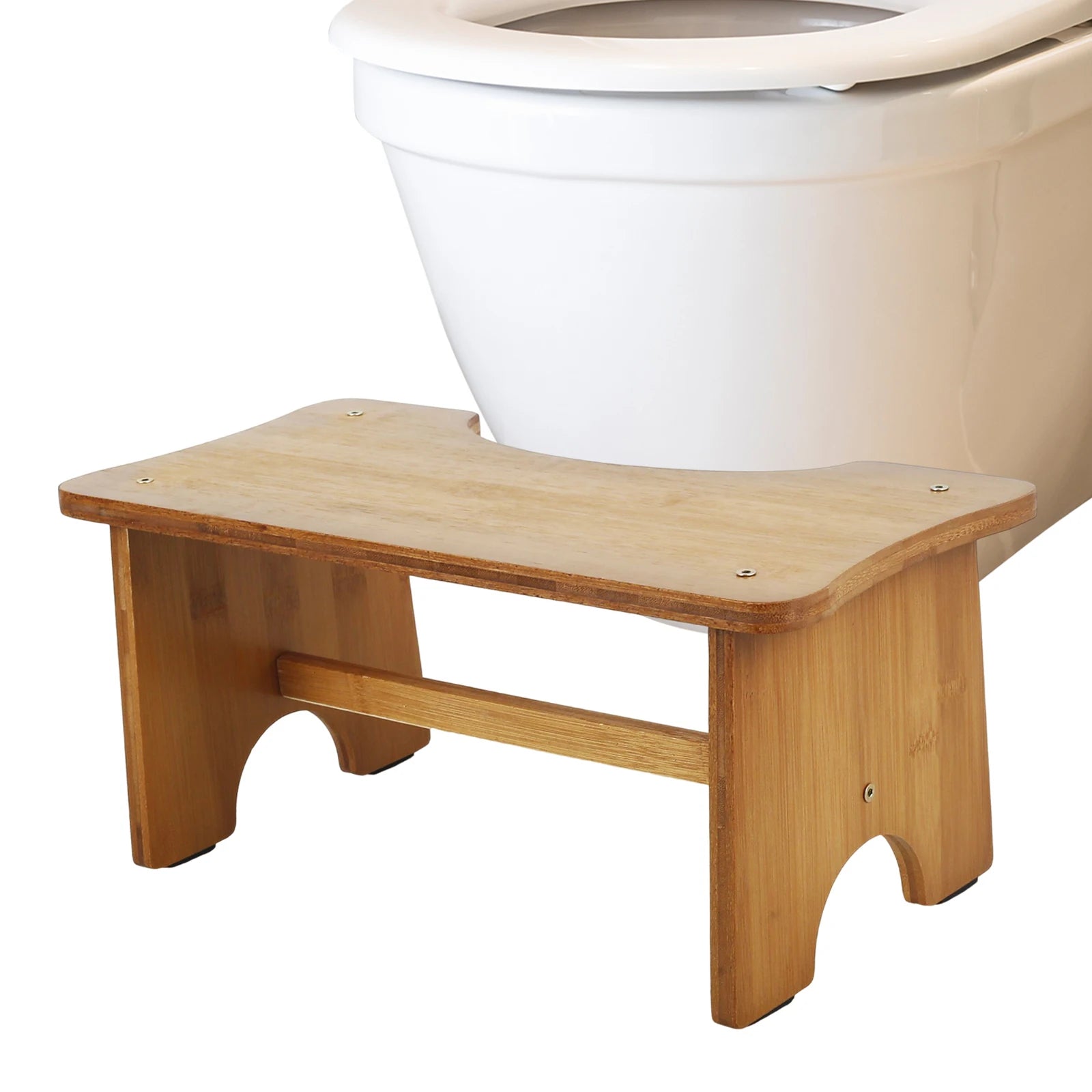 Bamboo Squatty Potty Toilet Stool Anti-slip Sturdy Toilet Foot Stool Bathroom Portable Pregnant Woman Children Adult