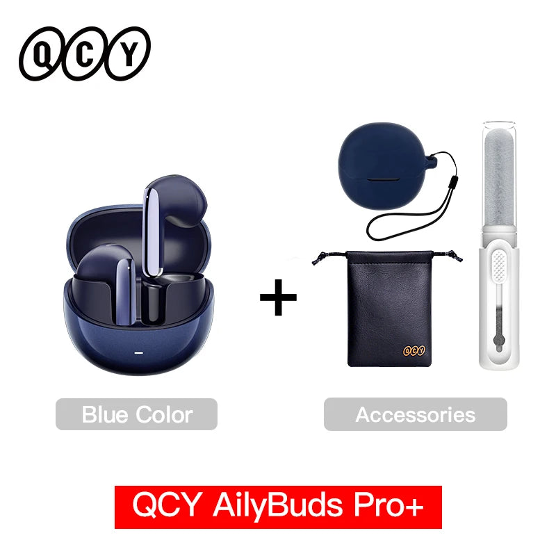 QCY HT10 AilyBuds Pro+ ANC Wireless Earphone Al Audio Hi-res with LDAC Bluetooth 5.3 Earbuds Adaptive ANC Multipoint