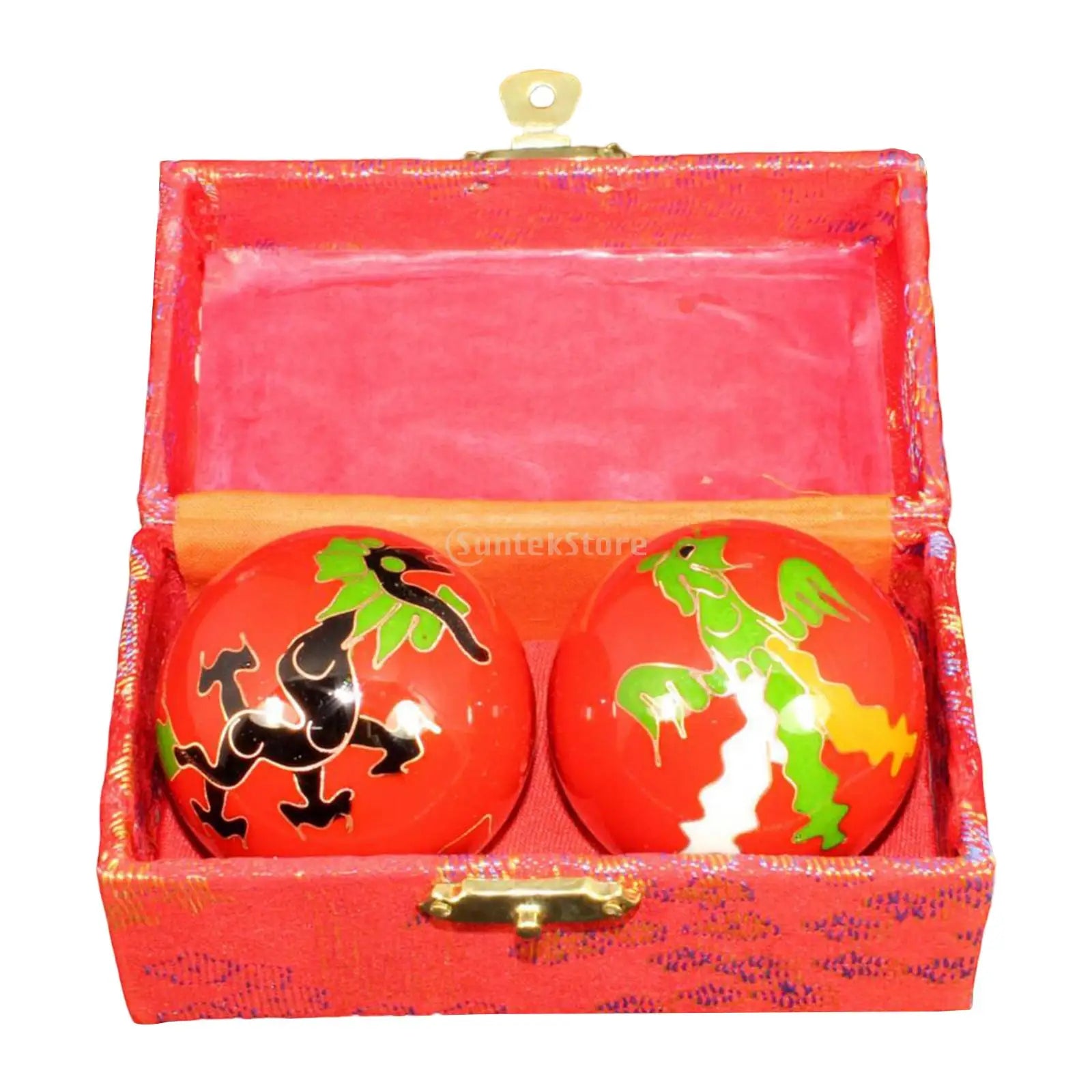 2pcs Chinese Baoding Balls With Fitness Seniors Finger Dexterity Massager Baoding Balls Relax - Dragon Phoenix 47mm