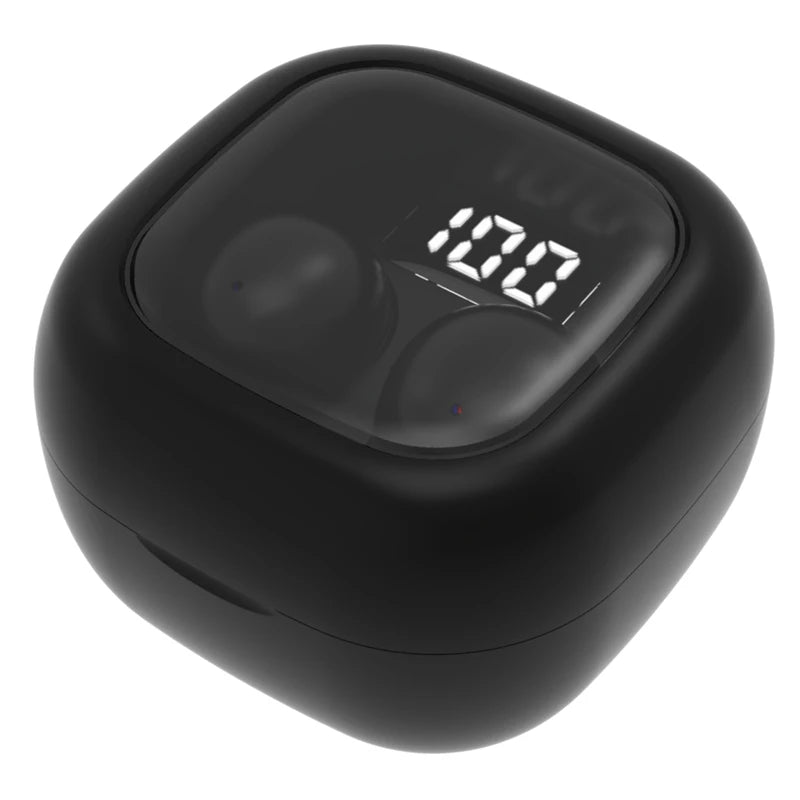 SK19 Super bass Earphones TWS Wireless Bluetooth Headset With Mic Smart Touch Headphones Invisible Mini Noise Reduction