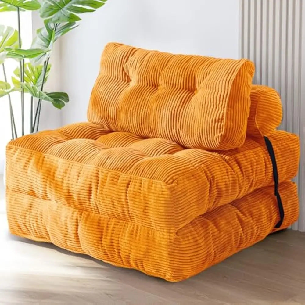 Folding Sofa Bed Sleeper Chair w/Pillow Mattress w/ Back Support Portable Fold Out Chair Bed Comfy Floor Sofa Lounge