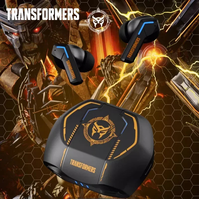 Ship From US Transformers TF-T06 Bluetooth Earphones Gaming Headset Low Latency with Mic Headphones HD Call Wireless