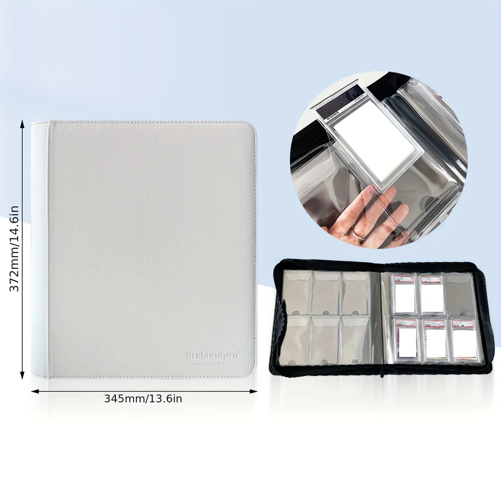 1pc Zip Trading Card Binder Card Folder for PSA/CGC/BGS/SGC Sports Cards Game Cards Baseball Basketball Card Binder