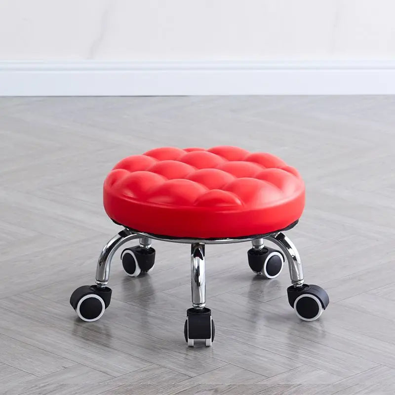 Household wheeled floor-cleaning chairs wheeled seam sealing stools low stools rotating nail and pedicure round stools