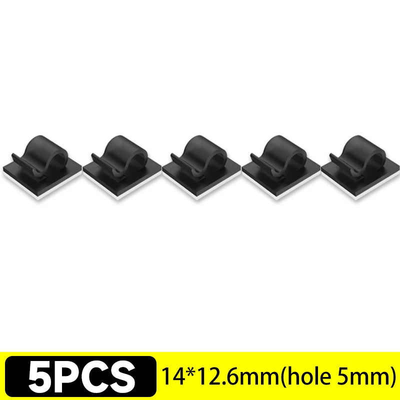 5-50Pcs Self Adhesive Cable Clips Cord Management Wire Holder Organizer Clamp Desk Tidy Cable Manager in Car Home