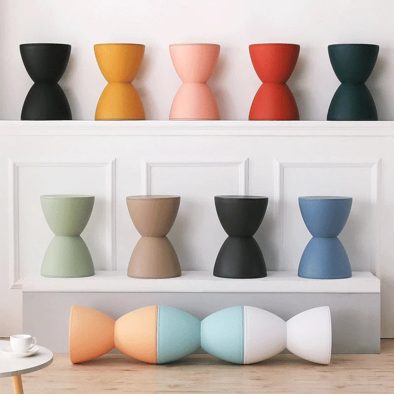 Hallway Ottoman Living Room Furniture Minimalist Storage Pouf Footstool Shoe Changing Pouf Thickened Plastic Waiting