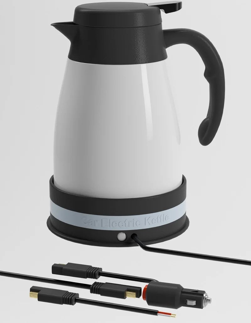 12V 24V Car Kettle Truck Water Heater Large Truck Portable Travel Outdoor Electricer Kettle 304 Stainless Steel Kettle