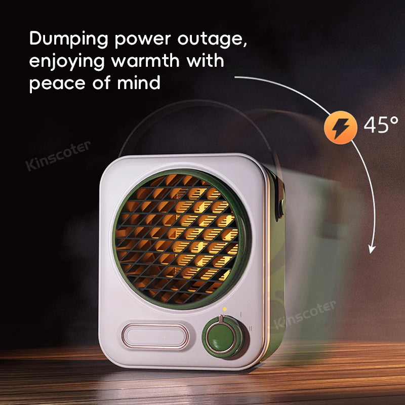 KINSCOTER Electric Heater Indoor Portable Mini Space Heater 1000W Fast Heating Fan Office Home PTC Energy Saving