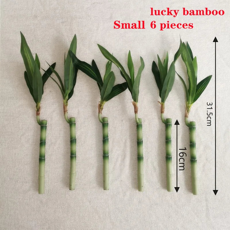 New 40cm rFtificial Lucky Bamboo Succulent Fake Plant Flower Green Potted Garden Outdoor Dining Table Fish Tank Home