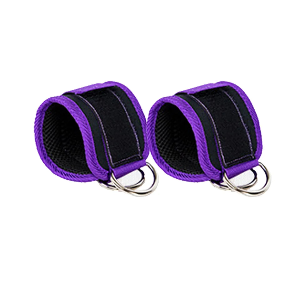 LOOGDEEL D-Ring Support Ankle Cuffs Resistance Bands Ankle Straps Fitness Yoga Leg Strength Safety Extensions Gym Guard