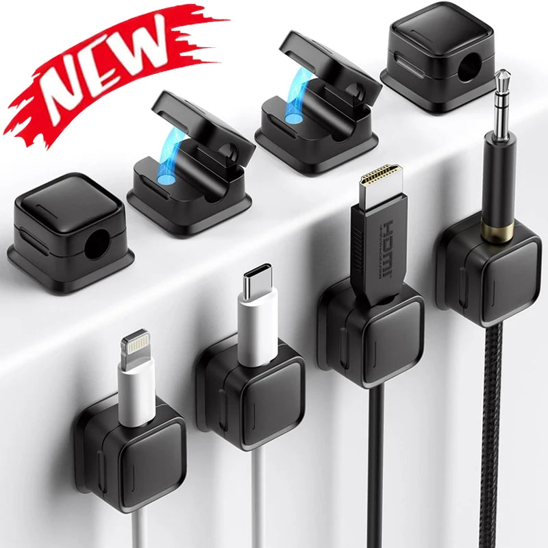 Multifunction Portable Magnetic Cable Clips Adjustable Cord Holder Cabled Management Cables Smooth Wire Keeper