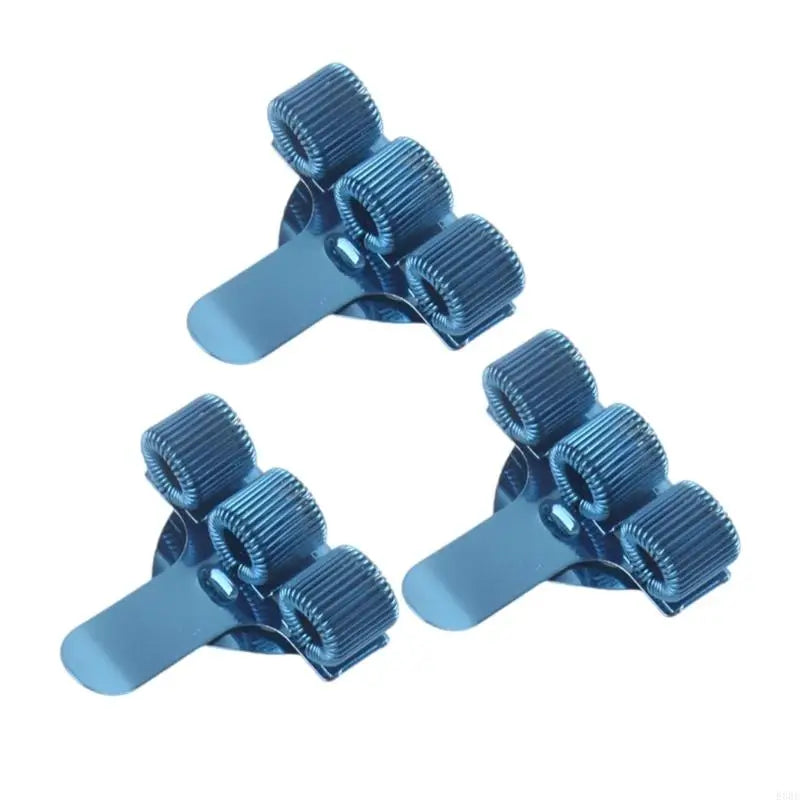 3Pcs Metal Pen Holder with Pocket Clip for Doctor Nurse Uniform Three Hole Pencil Holder with Adjustable Spring Rings