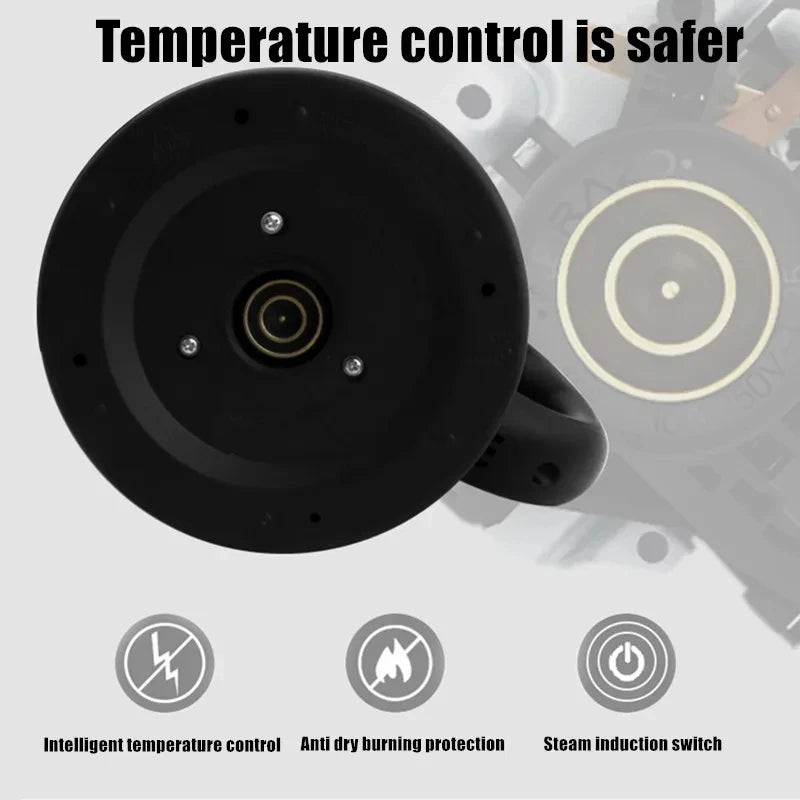 1.8L 220V Stainless Steel Electric Kettle Silver Black Base Separation Desion Rust-resistant Durable for Home During