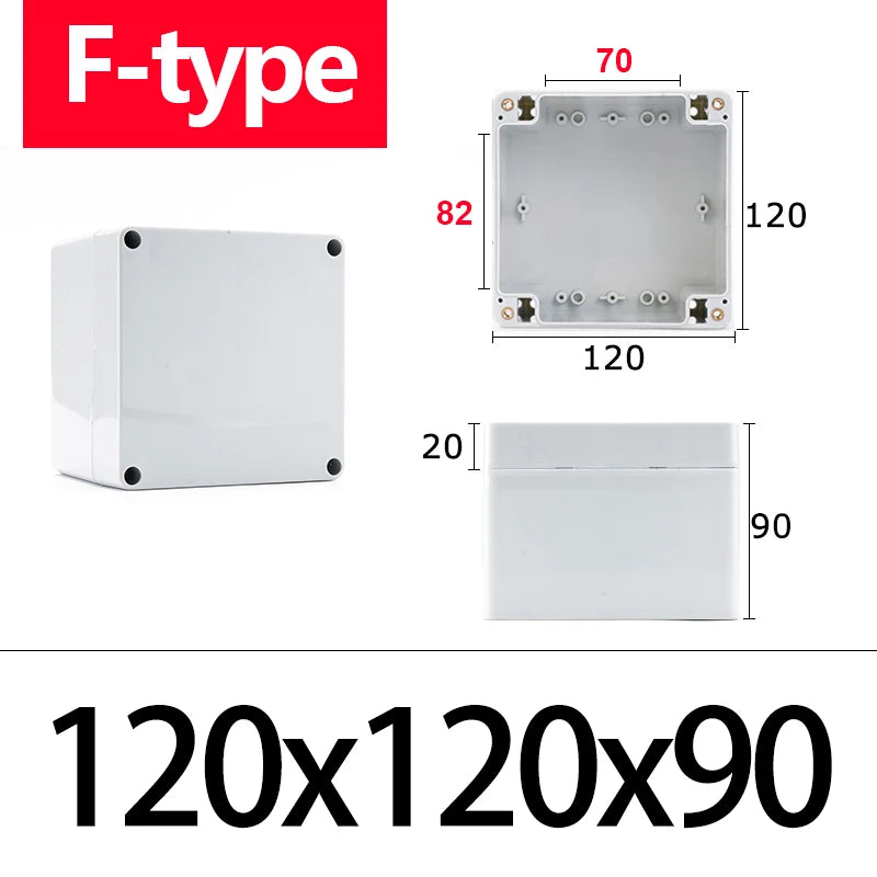 F-type ABS new material Ip67 waterproof junction box Plastic housing Ip67 Outdoor electronic safe monitor power button