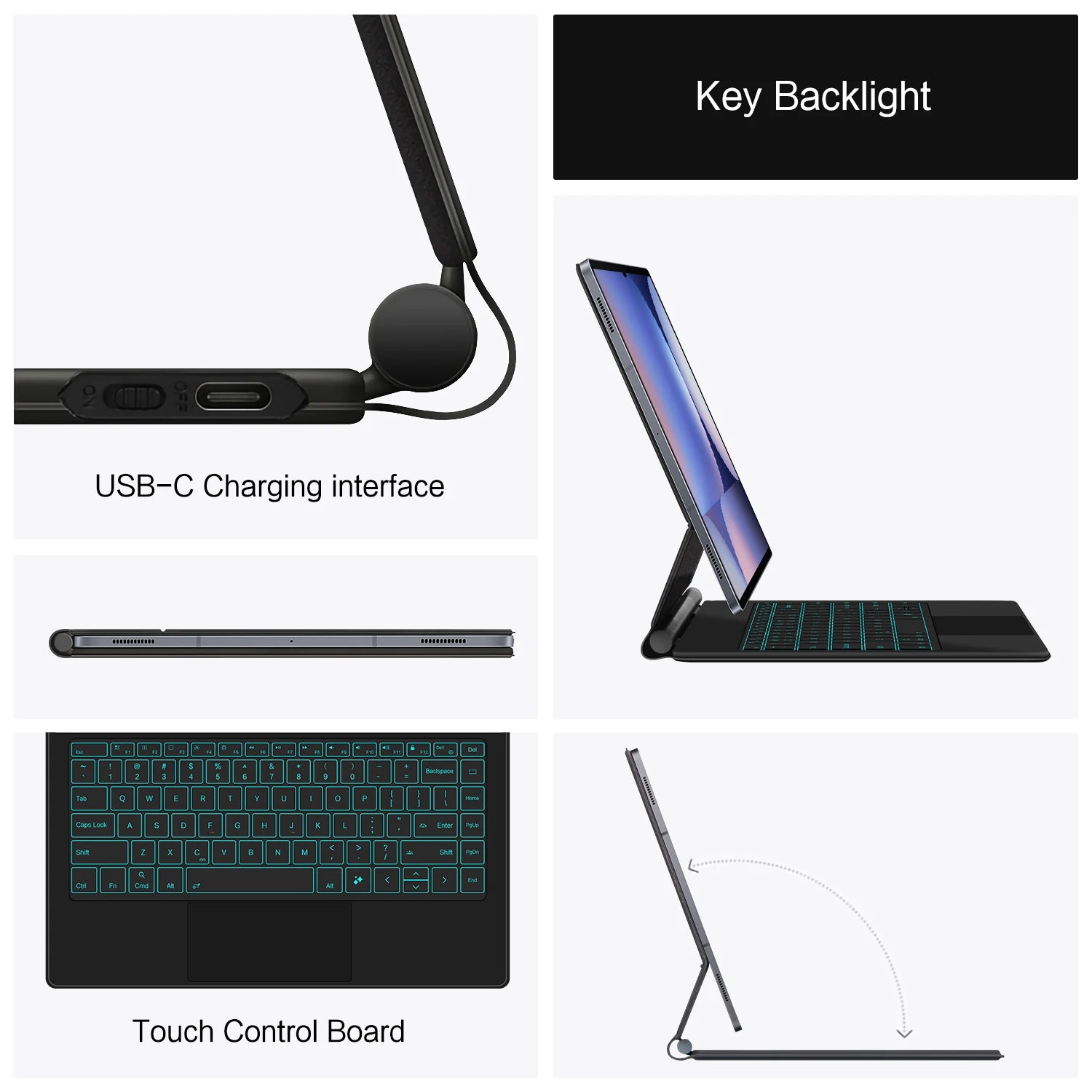 Book Cover Keyboard For Samsung Galaxy Tab S10 Ultra 14.6 inch S9 / S8 Ultra 14.6’’ Tablet Magic Keyboards Case AI Key