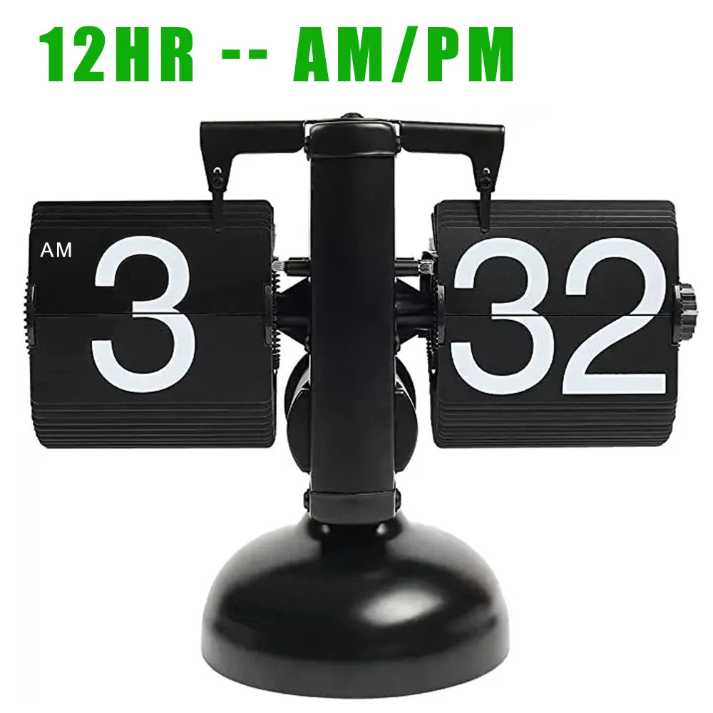 A Flipping Clock with Page Turning Automatically for Modern Home Decoration Full of Sense of Technology Retro Table