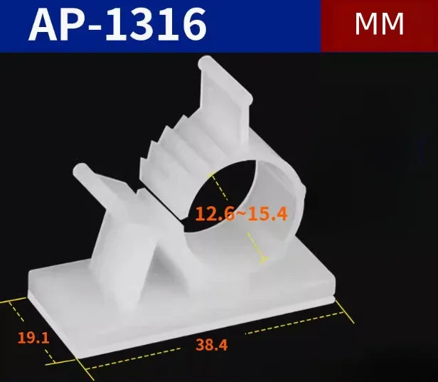 5PCS Adjustable Cable Organizer Clips Self-Adhesive Wire Management Holder Car PC TV Charging Wire Winder Desktop Line