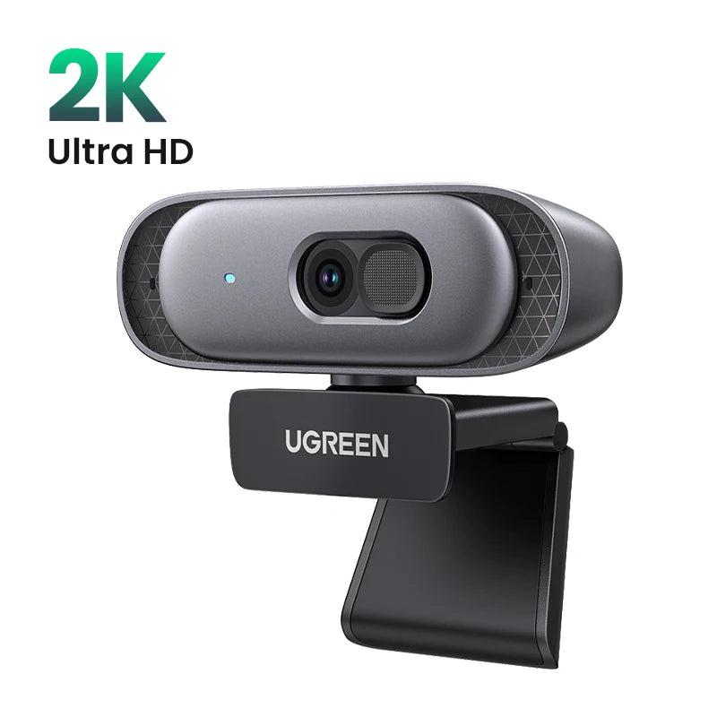 UGREEN USB Webcam 2K HD Mini Webcam For Laptop Computer Web Camera Dual Microphones for Youtube Zoom Video Calling 2K