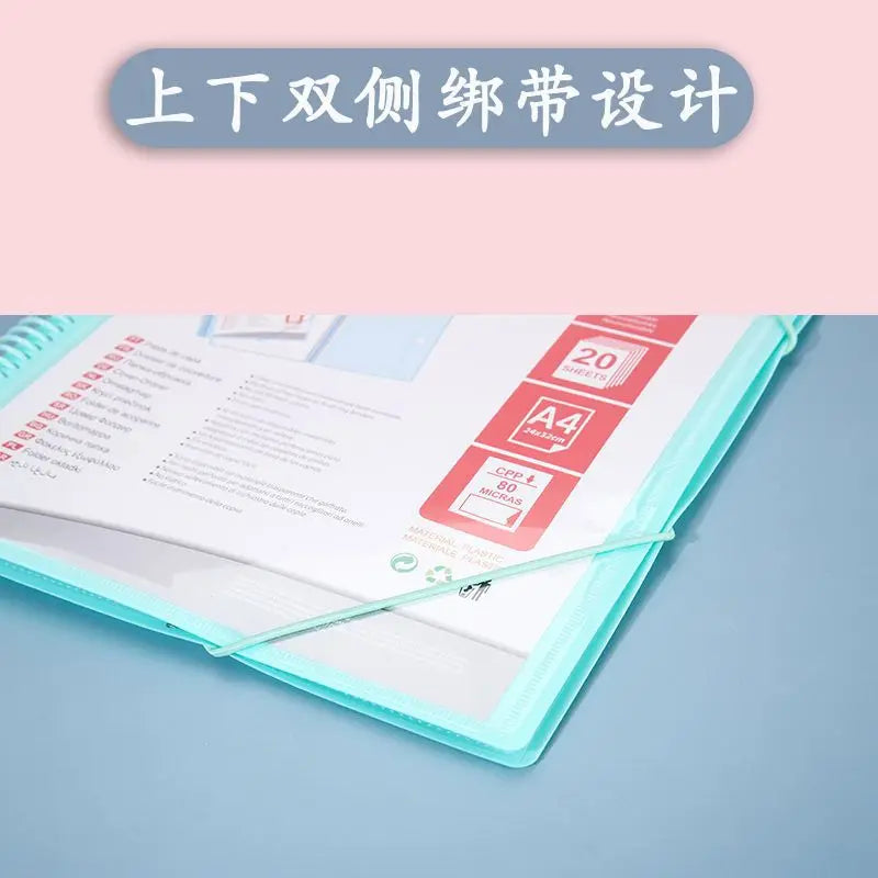A4 Page 20/30/40 48 Hole Coil Rope Binding Information Book Student Exam Paper Office Stationery Supplies File Folders