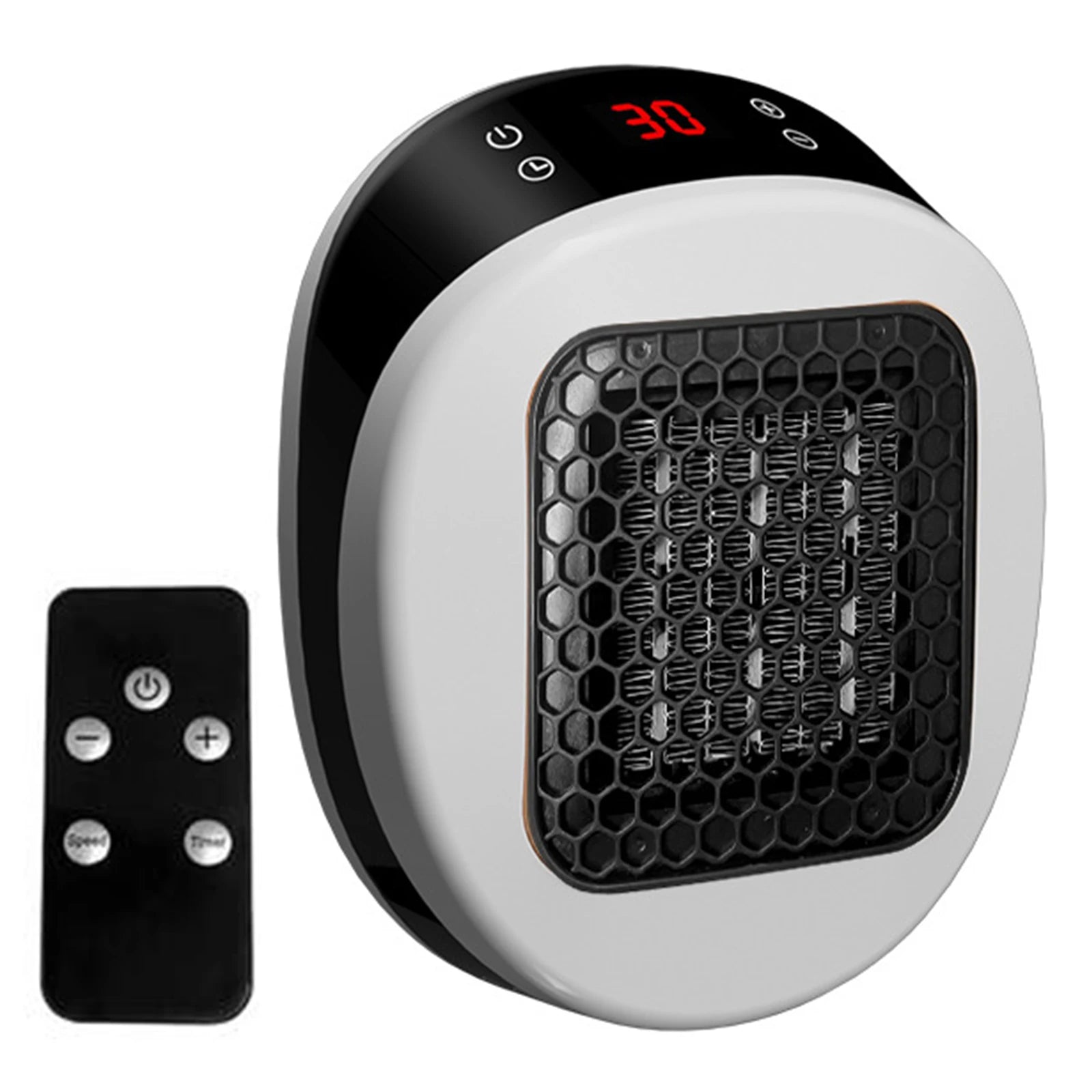 Plug in Heater 600W Wall Outlet Space Heater with Remote 12H Timer Portable Electric Heater for Bathroom Office Bedroom