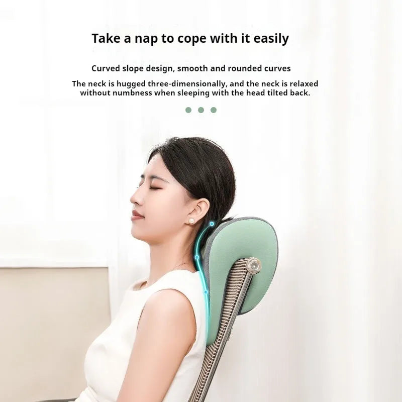 Office Chair Headrest Pillow Head Neck Shoulder Support Cushion Ergonomic Neck Pain Relief Memory Foam Travel Sleeping
