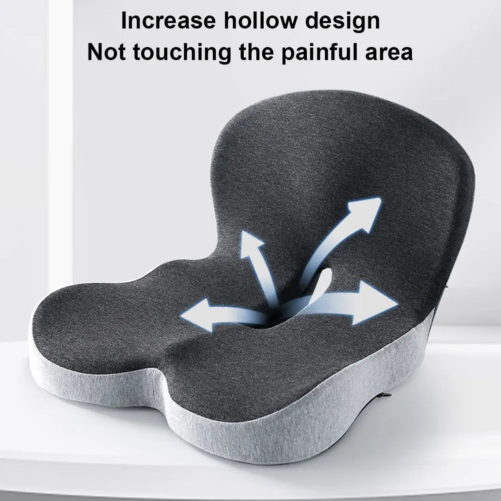 Memory Foam L-Shaped Integrated Seat Cushion with Back Support Office Chair Cushion for Car Truck Desk Gaming Chair