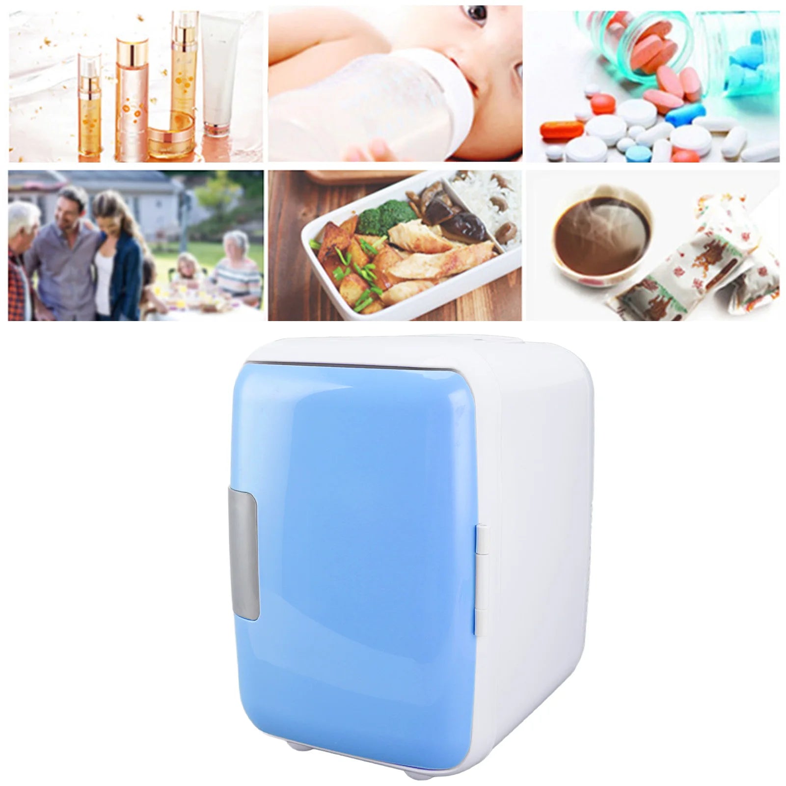 4L Car Fridge Cooling Warming Refrigerators Freezer C ooler Travel Warmer Mini Portable Auto Refrigerator For Outdoor
