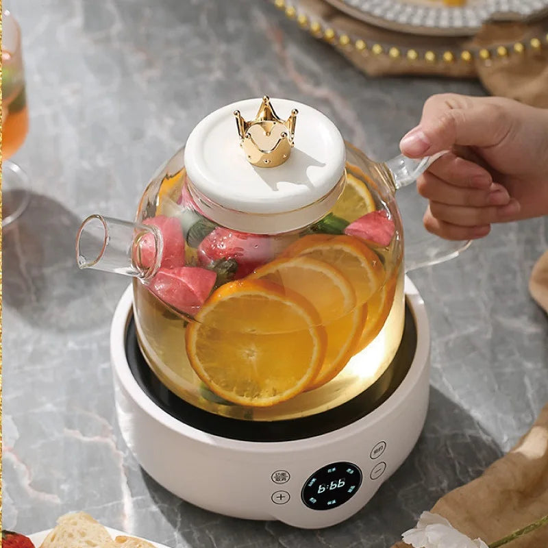 110V/220V Health Kettle Glass Tea Maker Bird’s Nest Multi-Function Office 9.5h Appointment Flower Teapot 1.5L Electric